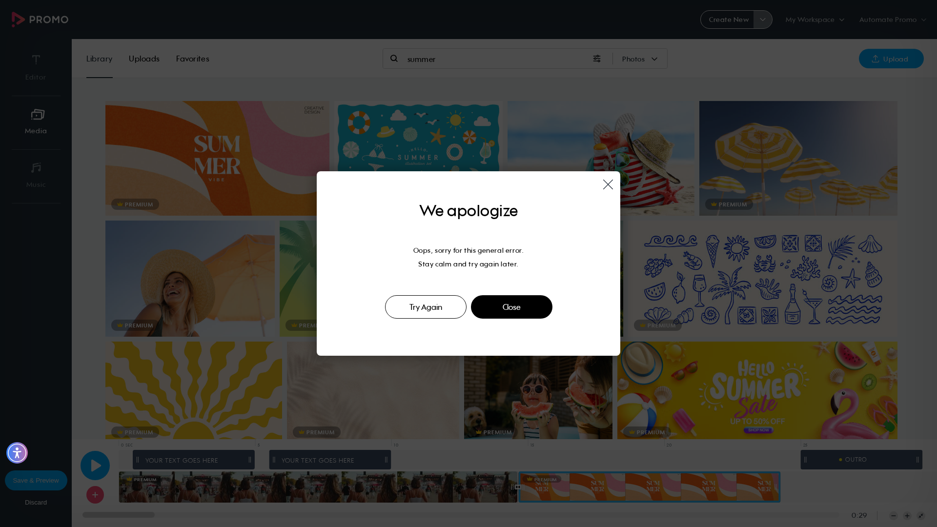 Test failure screenshot